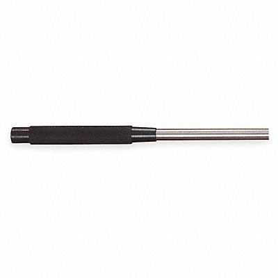 Starrett 248E Starrett Drive Pin Punch: 3/8 in Tip Dia, 8 in Overall Lg, Round, Steel, Flat, SAE  248E