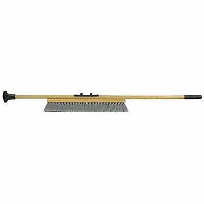 Tough Guy 90646 Tough Guy Push Broom: 24 in Sweep Face, Stiff, Synthetic, Black Bristle, 3 in Bristle Lg, Wood  90646