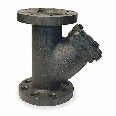 Mueller Steam Specialty 4 752 iron body flanged Mueller Steam Specialty Y Strainer: Cast Iron, 4 in, Flanged, Perforated, 0.062