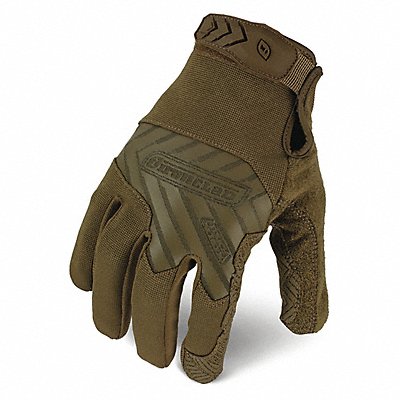 IRONCLAD PERFORMANCE WEAR Ironclad IEXT-GCOY-04-L Ironclad Performance Wear Tactical Touchscreen Glove: Polyester, Silicone, Polyester, Brown, L, 1 PR  IE