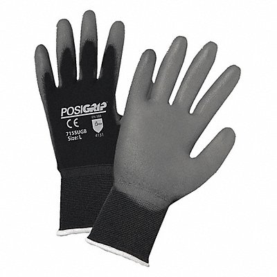 Pip 715SUGB Pip Coated Gloves: 2XL ( 11 ), Smooth, Polyurethane, Palm, Dipped, ANSI Abrasion Level 1, 12 PK  715SUGB