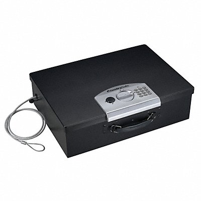 Sentry Safe PL048E Sentry Safe Portable Safe: Compact and Portable, Electronic/Override Key Lock, 5 4/5 in Outside Ht  PL048E