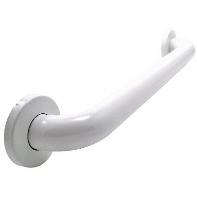 Wingits WGB6YS12WH Wingits Grab Bar: Polyester Painted, Stainless Steel, White, 12 in Lg, 1 1/2 in Dia.  WGB6YS12WH