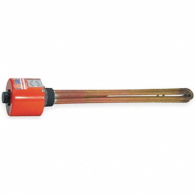 Tempco TSP02093 Tempco Screw Plug Immersion Heater: 480V AC, 12, 000 W Watts, 2 1/2 in NPT, 44 sq in, 3 Phase, Brass  TSP02093