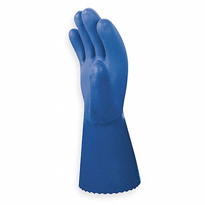 Showa 660XL-10 Showa Chemical Resistant Gloves: 16 mil Glove Thick, 12 in Glove Lg, Grain, XL Glove Size, Blue, 1 PR  660XL-10