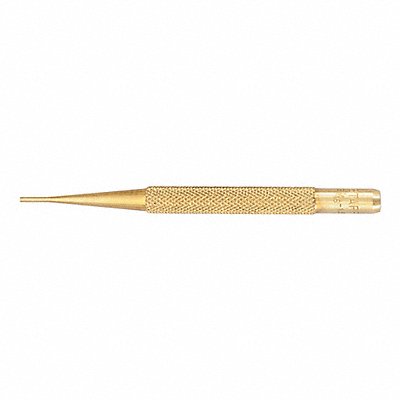 Starrett B565A Starrett Brass Drive Pin Punch: Non-Sparking, 1/16 in Tip Dia, 4 in Overall Lg, Round, Brass, Non-Sparking  B565A