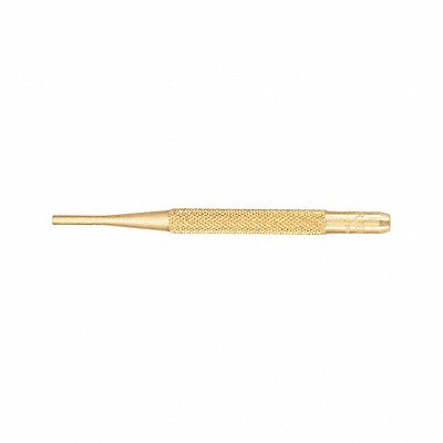 Starrett B565C Starrett Brass Drive Pin Punch: Non-Sparking, 1/8 in Tip Dia, 4 in Overall Lg, Round, Brass, Non-Sparking  B565C