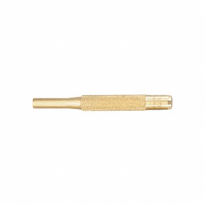 Starrett B565H Starrett Brass Drive Pin Punch: Non-Sparking, 5/16 in Tip Dia, 4 in Overall Lg, Round, Brass, Non-Sparking  B565H