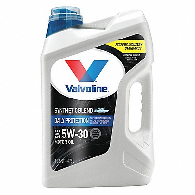 Valvoline 881159 Valvoline Engine Oil: 5 qt Size, Jug, 5W-30, Amber, -30° to 220°F, Synthetic Blend  881159