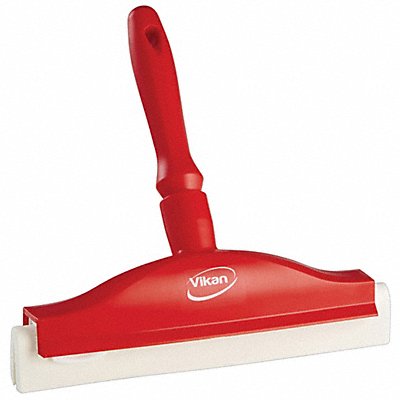 Vikan 77514 Vikan Bench Squeegee: Foam Rubber Blade, 10 in Blade Wd, Plastic Frame, 6-1/2 in, Double, Red  77514