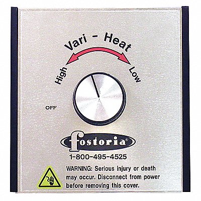 Fostoria VHC-15 Fostoria Variable Heat Control Knob: Variable Heat Control Knob, 15 A Amperage, 120/240V AC, Wall  VHC-15
