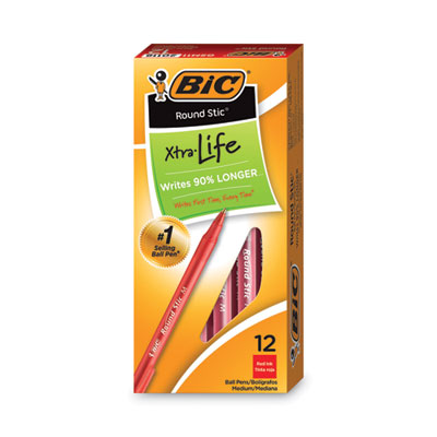 BIC CORP. GSM11 RED BIC® PEN,ROUND STIC,MED,RD GSM11 RED