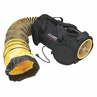 Allegro Industries Allegro 9535-08L Allegro Industries Confined Space Blower: 115 V AC, 8 in Duct Dia, 1/4 hp Horsepower, Black/Yellow  9535-08L