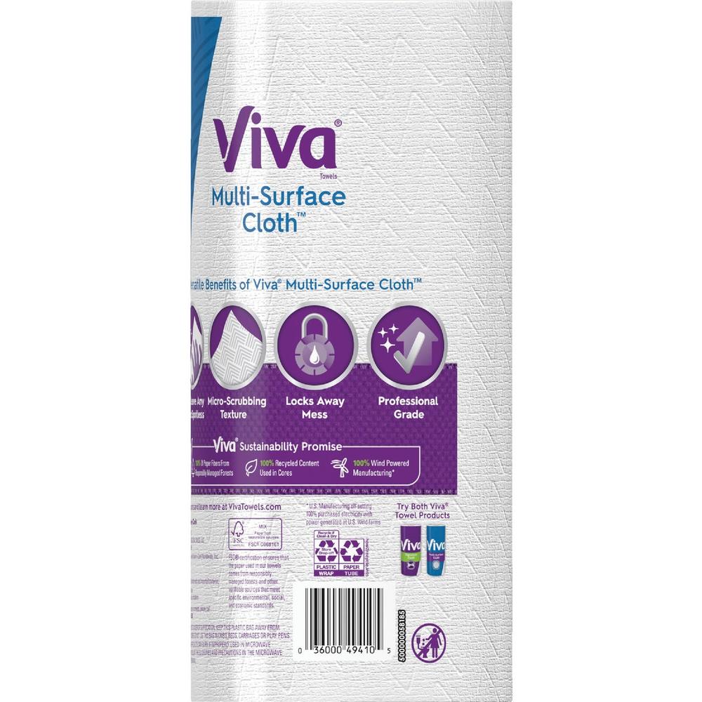 Multi-Surface Cloth Viva 49410 Viva Multi-Surface Cloth Paper Towel (1 Roll) 49410 Pack of 24