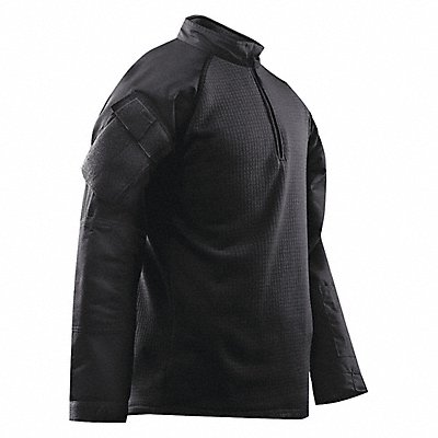 Tru-Spec 2588 Tru-Spec Combat Shirt: Combat Shirt, L, Black, 35% Cotton Ripstop/65% Polyester Material  2588