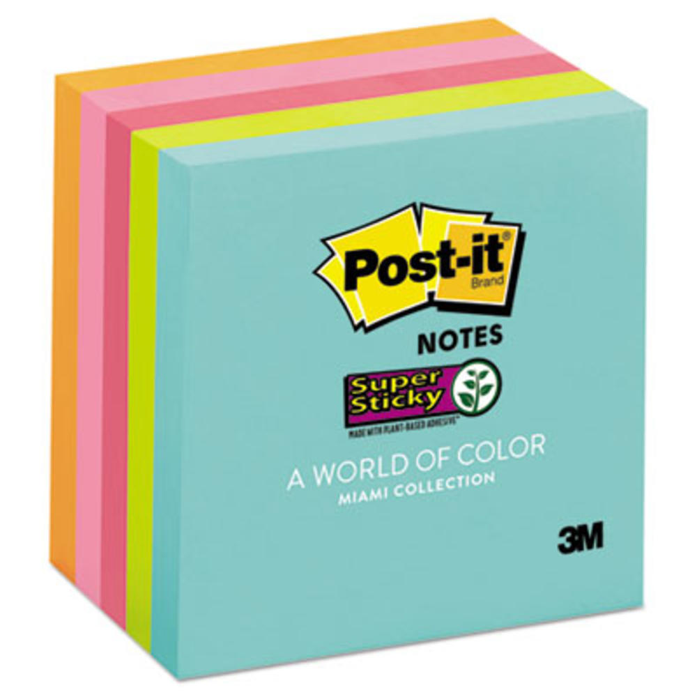 Post-it Notes Super Sticky 3M/COMMERCIAL TAPE DIV. 654-5SSMIA Post-it® Notes Super Sticky PADS,SS,NOTES3"X3",MIAMI 654-5SSMIA