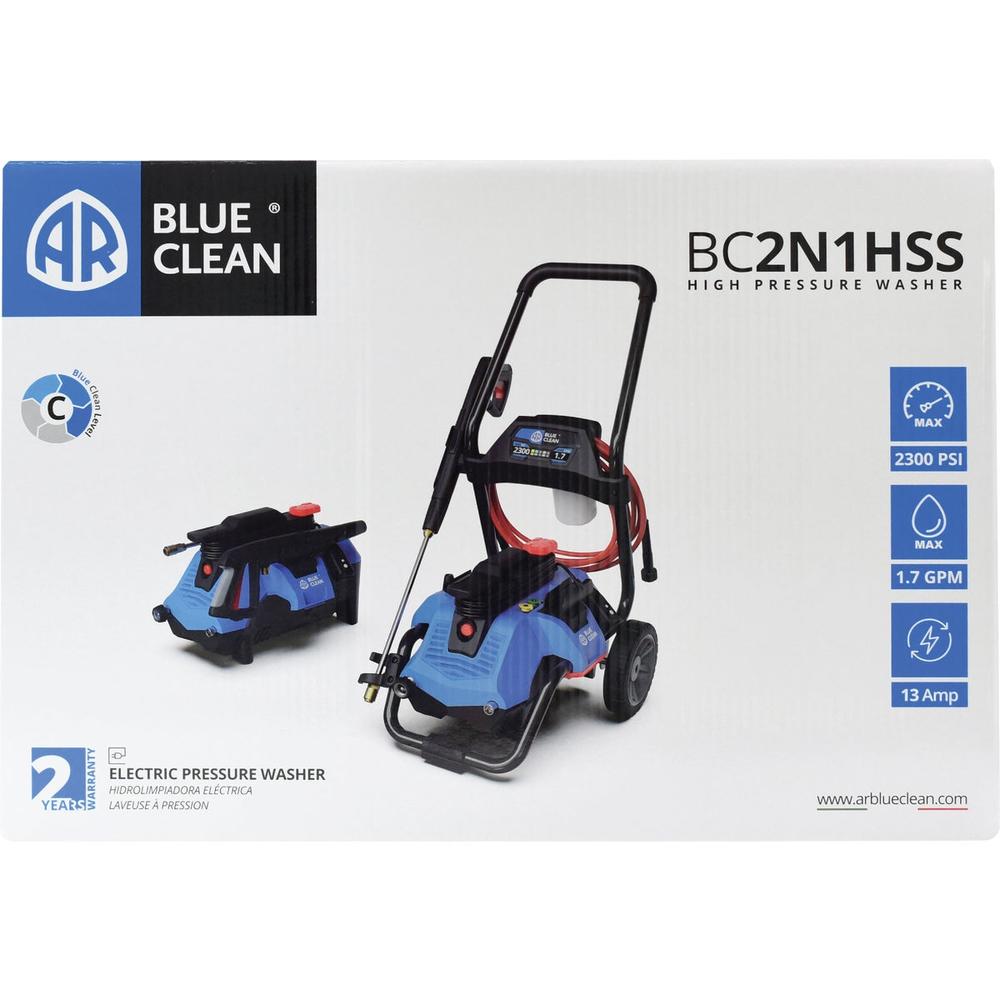 AR Blue Clean BC2N1HSS Blue Clean 2300 psi 1.7 GPM Cold Water Electric Pressure Washer BC2N1HSS