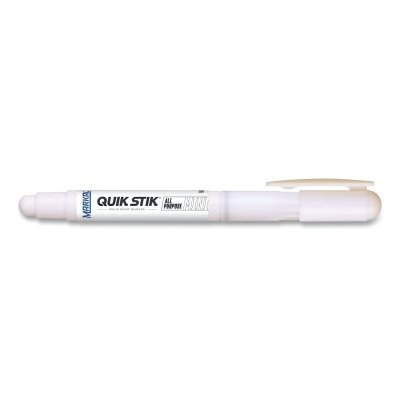 Markal LA-CO Industries Inc 61126 MARKAL® Quik Stik All Purpose Mini Solid Paint Marker, 3/8 in x 4.625 in L, White 61126 Pack of 12