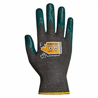 Superior Glove S18TAFGNT10 Superior Glove Knit Gloves: XL ( 10 ), ANSI Cut Level A4, Palm, Dipped, Nitrile, Smooth, Gray, 1 PR