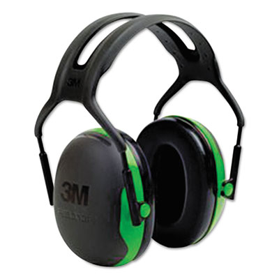 3M/COMMERCIAL TAPE DIV. X1A 3M™ PELTOR X Series Earmuffs, Model X1A, 22 dB NRR, Black/Green X1A
