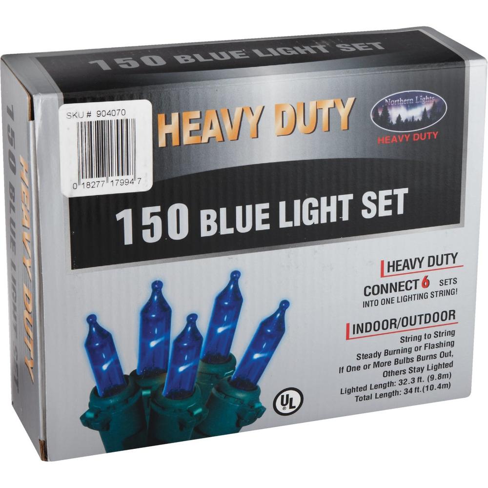 J Hofert 1799-04 J Hofert Blue 150-Bulb Heavy-Duty Mini Incandescent Light Set 1799-04
