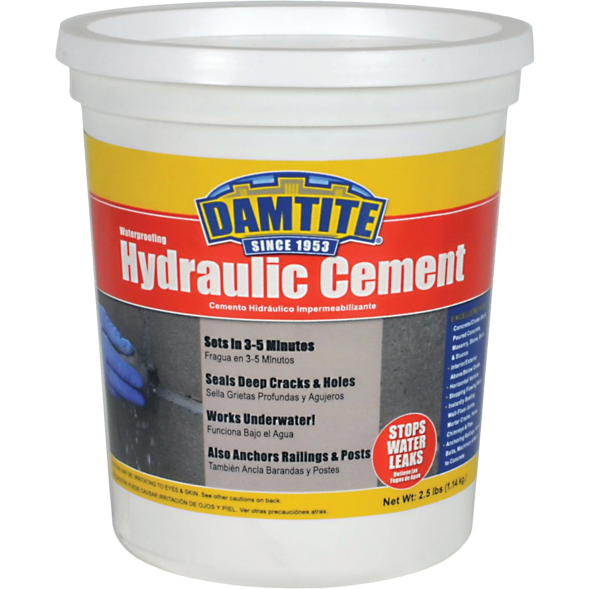 DAMTITE 07031 Damtite 2.5 Lb. Tub Hydraulic Cement 07031