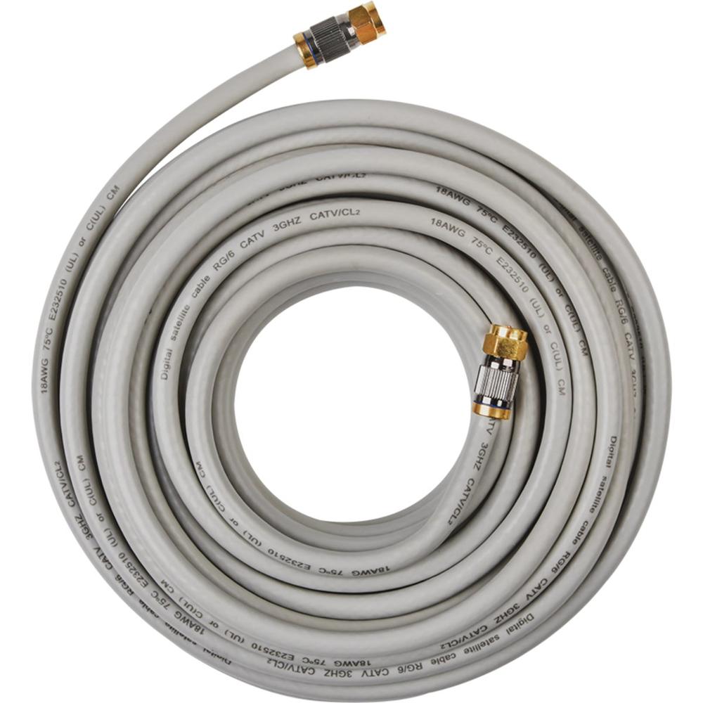 RCA DH25QCE1 RCA 25 Ft. Gray Quad RG6 Coaxial Cable DH25QCE1