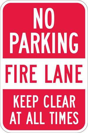 Lyle T1-1067-EG_12x18 Lyle Fire Lane No Parking Sign,18" x 12"  T1-1067-EG_12x18