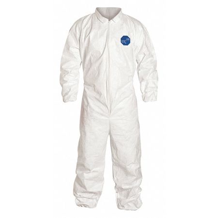 Dupont TY125SWHXL0025VP Dupont Collared Coverall,Elastic,White,XL  TY125SWHXL0025VP