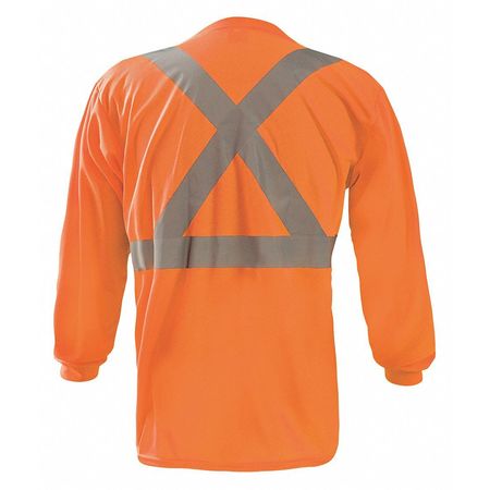 Occunomix LUX-LST2BX-OS Occunomix Long Sleeve T-Shirt,S,Orange,Polyester  LUX-LST2BX-OS