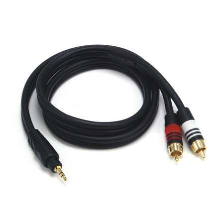 Monoprice 5597 Monoprice A/V Cable, 3.5mm(M)/2 RCA(M),3ft 5597