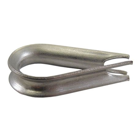 Loos AN100-C4 Loos Wire Rope Thimble,1/8 in Rope dia.,SS AN100-C4