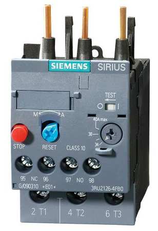 Siemens 3RU21261FB0 Siemens OverloadRelay, IEC, Thermal, Auto/Manual  3RU21261FB0