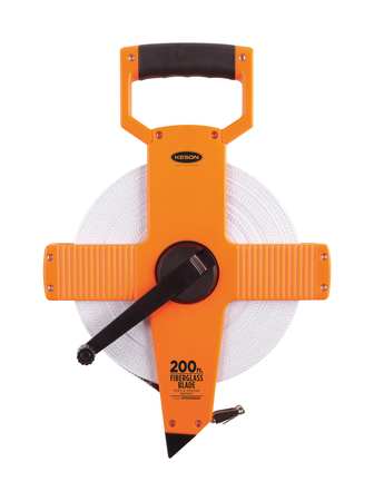 Keson OTR10M200 Keson Tape Measure,1/2 In x 200 ft/60m,Orange OTR10M200