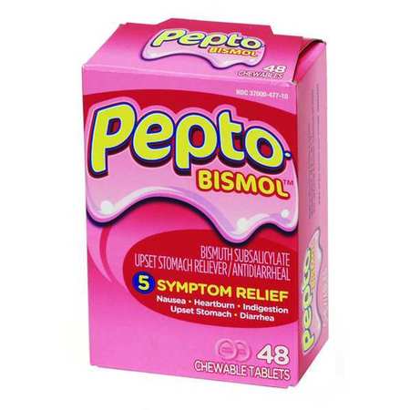 Medique 47367 Medique Pepto-Bismol Antacid,Tablet,PK48  47367
