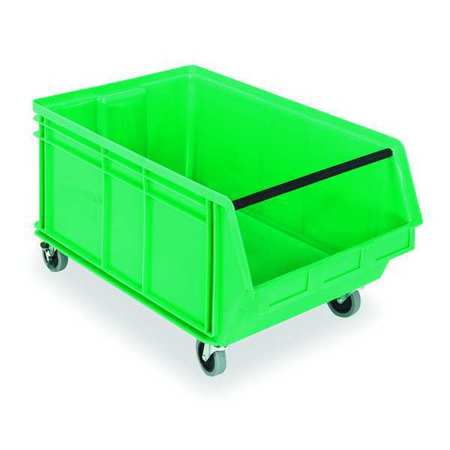 Quantum Storage Systems QMS843MOBGN Quantum Storage Systems Mobile Bin,Green,Polypropylene,14 7/8 in  QMS843MOBGN