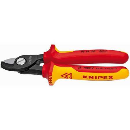 Knipex 95 18 165 SBA Knipex Insulated Cable Shear,Shear Cut,6-1/2 In  95 18 165 SBA