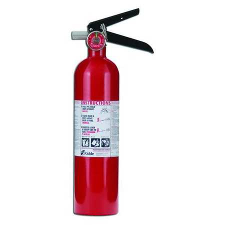 Kidde PRO 2.5MP Kidde Fire Extinguisher,Aluminum,Red,ABC  PRO 2.5MP