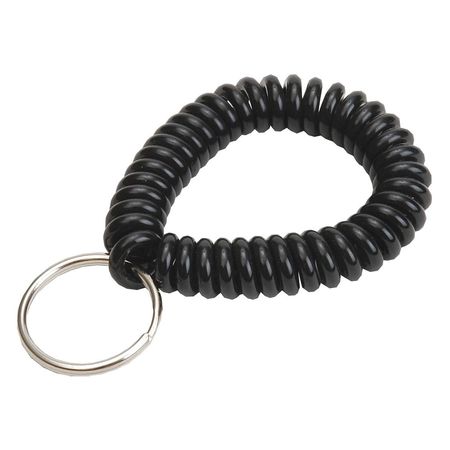 Lucky Line Products 41020 Lucky Line Wrist Coil Key Ring,Black,2-1/2" W,PK10  41020