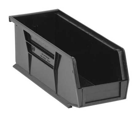 Quantum Storage Systems QUS224BR Quantum Storage Systems Hang and Stack Bin,Black,PP,4 in QUS224BR