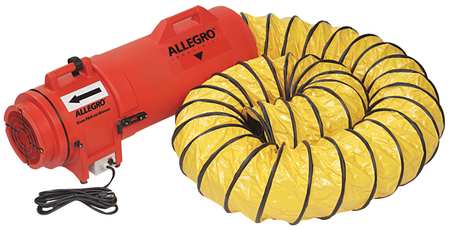 Allegro Industries Allegro 9533-15 Allegro Industries Confined Space Fan,Orange,13 1/2" W  9533-15