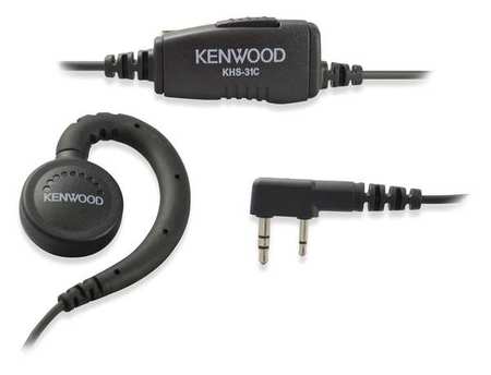 JVC Kenwood Kenwood KHS-31C Kenwood Ear Loop Earpiece,Plstc/Metal,38inL Cord  KHS-31C