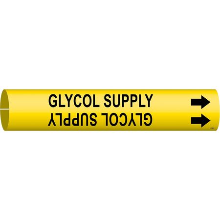 Brady 4190-D Brady Pipe Marker,Glycol Supply,2 13/16in H 4190-D