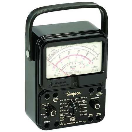 Simpson Electric 260-8P Simpson Electric Analog Multimeter,1000V,10A,20M Ohms  260-8P