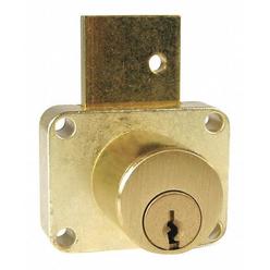 Compx National C8179-107-4 Compx National Deadbolt Drawer Lock,Brass  C8179-107-4