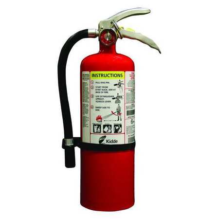 Kidde PROPLUS5 Kidde Fire Extinguisher,Steel,Red,ABC PROPLUS5