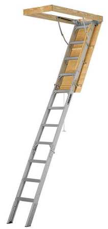 Louisville AA2210 Louisville Attic Ladder,Aluminum,12 in. W  AA2210