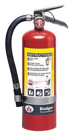 Badger B5M-B Badger Fire Extinguisher,Steel,Red,ABC  B5M-B