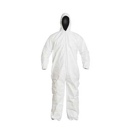 Dupont IC180SWHLG002500 Dupont Coveralls,L,Wht,Tyvek IsoClean,PK25  IC180SWHLG002500