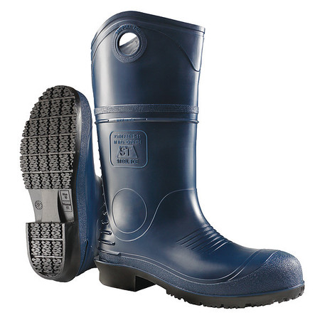 Dunlop 8908633 Dunlop Rubber Boot,Men's,10,Knee,Blue,PR  8908633